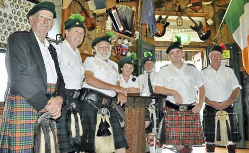 The Heritage Highlanders provide some Celtic assistance to their friends across the water with some pipe music. The Heritage Highlanders provide some Celtic assistance to their friends across the water with some pipe music.